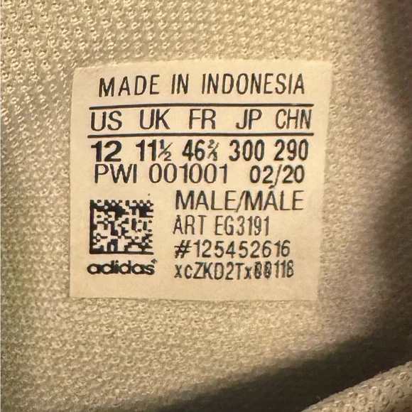 Adidas Questar Flow White/White size 12 - Picture 9 of 9